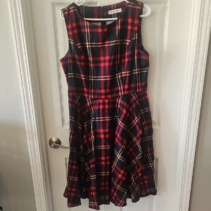 Grace Karin Red and Black Striped Dress